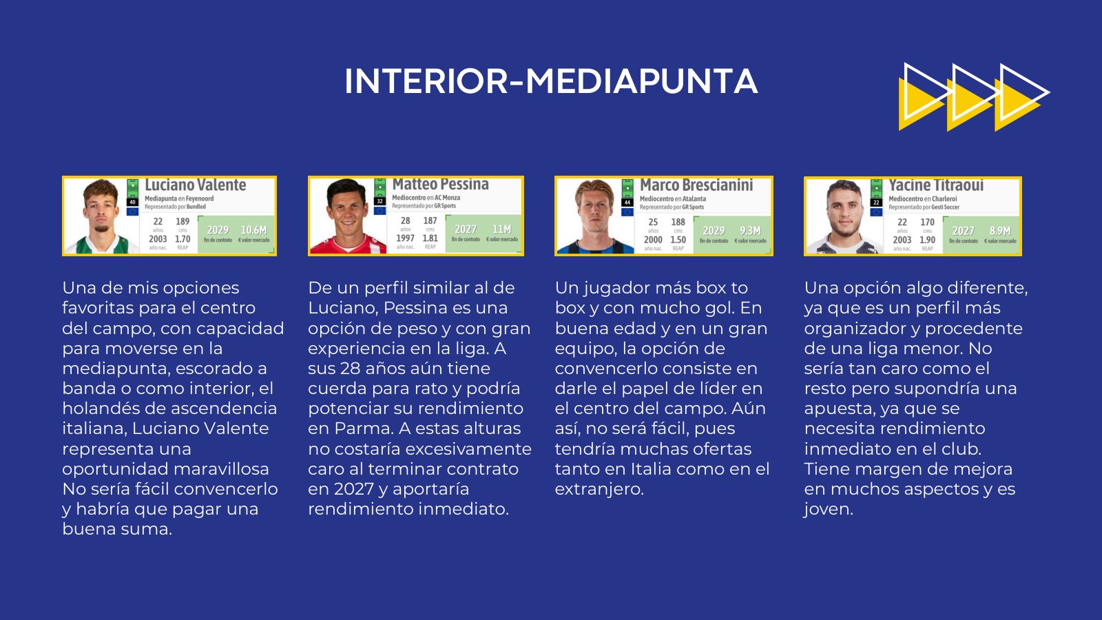 Parma Calcio · preparación de mercado